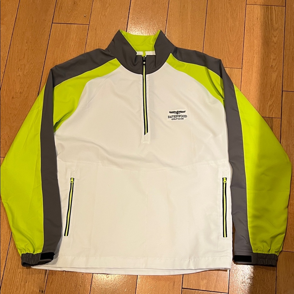 Foot Joy Golf Pullover White Windbreaker